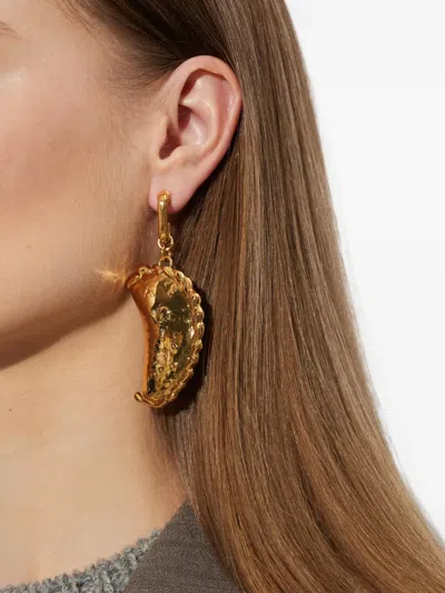 Moschino Empanada-pendant Earrings In Pattern