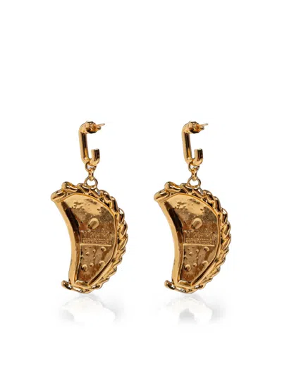 Moschino Empanada-pendant Earrings In Pattern