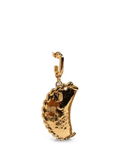 Moschino Empanada-pendant Earrings In Pattern