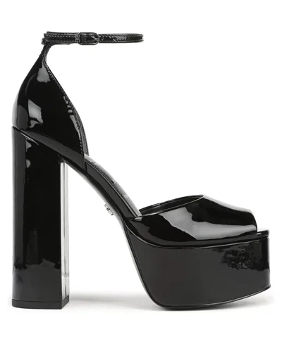 Sam Edelman Kirra Platform Sandal In Black Patent Leather