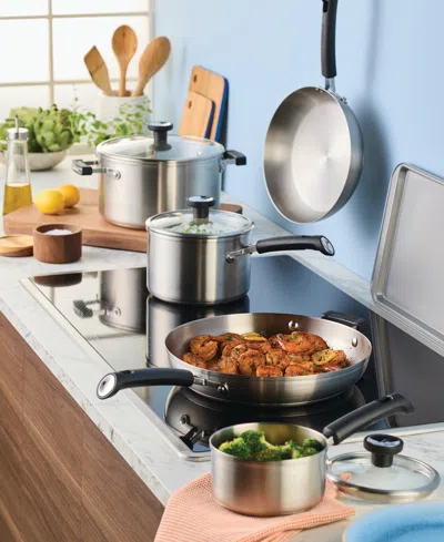 Farberware Truecook 12-pc. Stainless Steel Cookware Set In Silver