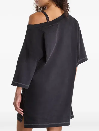 Jordan Flight Logo-print Off-shoulder Mini Dress In Multi