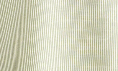 Max Studio Stripe Popover Tunic In Green