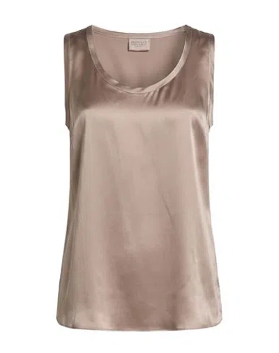 Brunello Cucinelli Solid Colour Tops In Beige