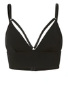 ALEXANDER WANG T Black Strappy Triangle Bralette,401001S17001