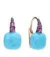 POMELLATO Turquoise Rose Gold Capri Earrings
