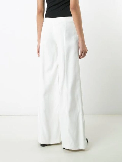 Shop Mugler Flared Trousers - White