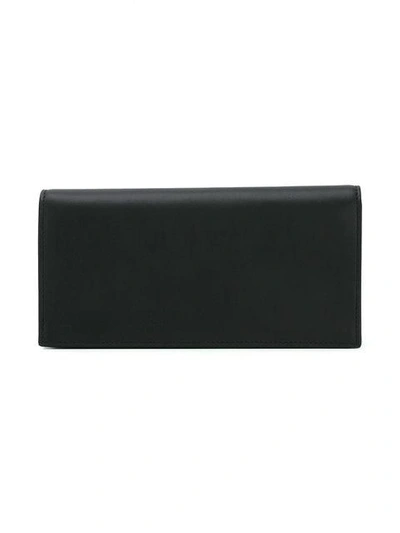 Shop Fendi Logo Stamp Wallet - Black