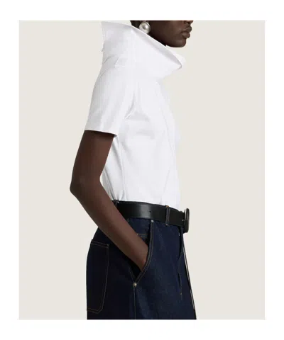 Givenchy Logo Embroidered High-neck Top In White