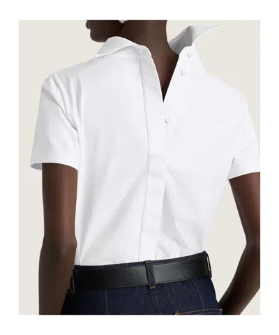 Givenchy Logo Embroidered High-neck Top In White