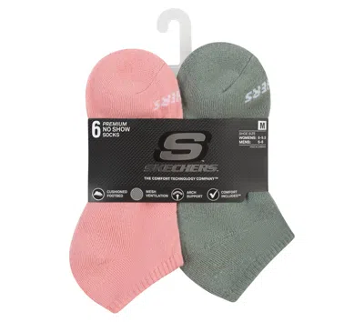 Skechers 6 Pack Core Low Cut Medium Socks In Multicolor