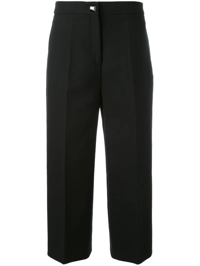 Fendi Tailored Cropped Trousers In Black