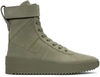 FEAR OF GOD Green Military High-Top Sneakers