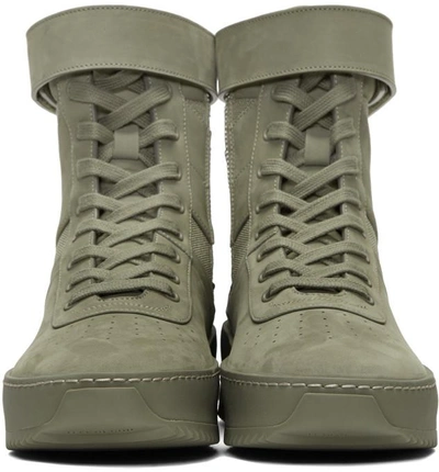 Shop Fear Of God Green Military High-top Sneakers