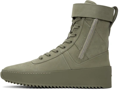 Shop Fear Of God Green Military High-top Sneakers