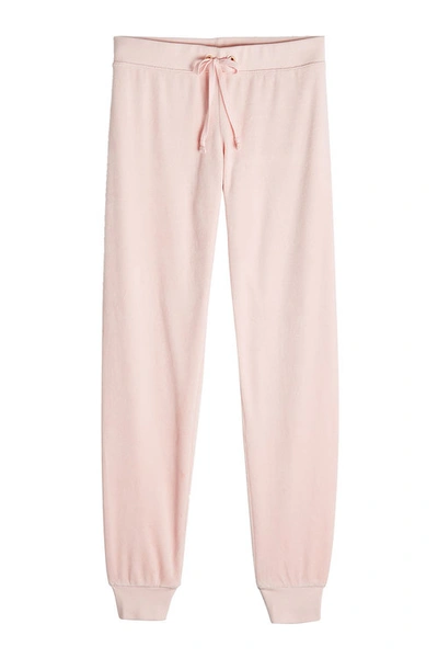 Juicy Couture Velour Track Pants In Magenta