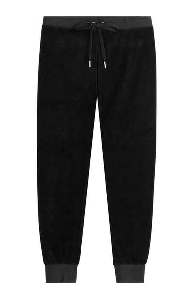 Juicy Couture Velour Track Pants In Black