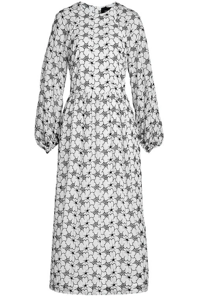 Simone Rocha Coated Anglaise Dress With Cotton In Black