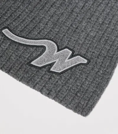 Weekend Max Mara Virgin Wool Initial Scarf In Grey