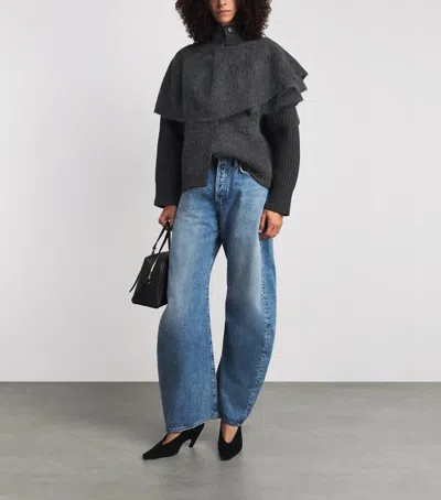 Frame The Wrap Cape Coat In Grey