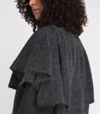 Frame The Wrap Cape Coat In Grey