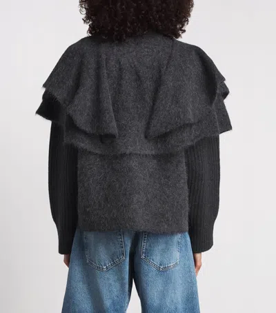 Frame The Wrap Cape Coat In Grey
