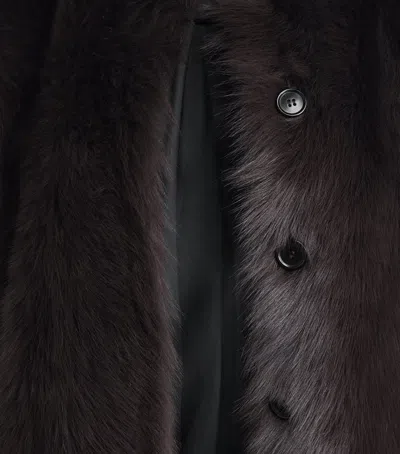 Almada Label Shearling Gemma Coat In Brown