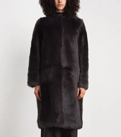 Almada Label Shearling Gemma Coat In Brown