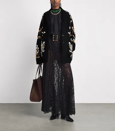 Etro Wool Jacquard Blazer In Black