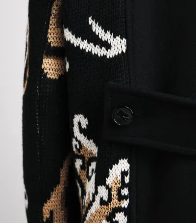 Etro Wool Jacquard Blazer In Black
