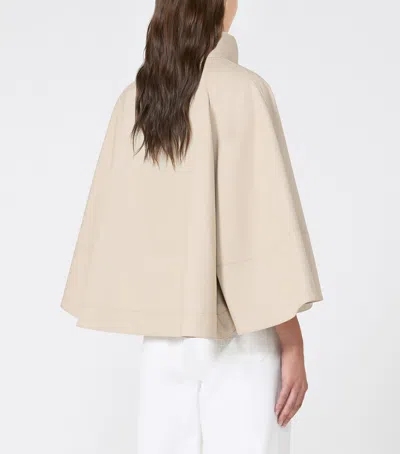 Max Mara Cotton Cropped Jacket In Grey