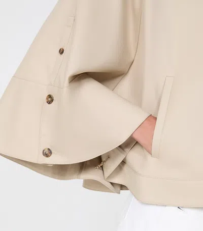 Max Mara Cotton Cropped Jacket In Grey