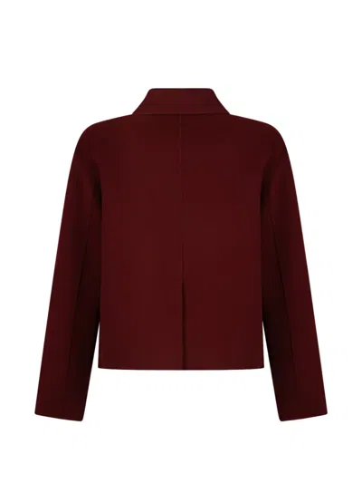 S Max Mara Button-fastening Collared Jacket In Red
