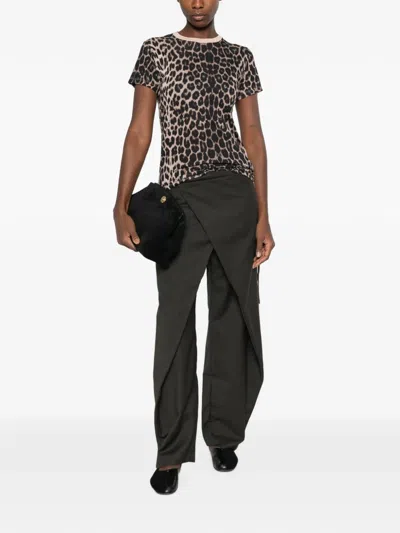 Baserange Leopard-print T-shirt In Multi