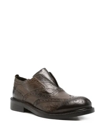 Leqarant Brogue Leather Loafers In Multi