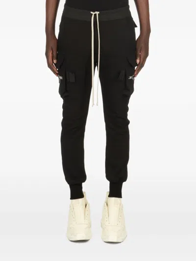 Rick Owens Mastodon Drawstring Cargo Pants In Black