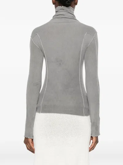 Baserange Long-sleeve High-neck Pullover In Gray