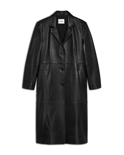 Arma Aisa Leather Coat In Black