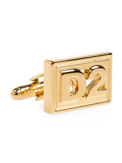 Dsquared2 Logo-plaque Cufflinks In Gray