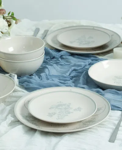 Stone Lain Opal Stoneware 16-piece Dinnerware Set In White