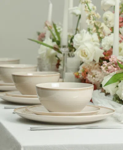 Stone Lain Opal 24pc Dinnerware Set In Brown