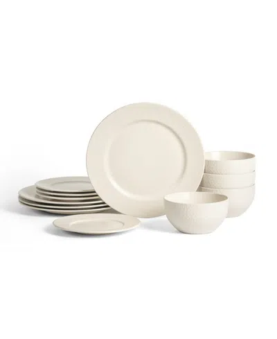 Stone Lain Topaz 12pc Dinnerware Set In White