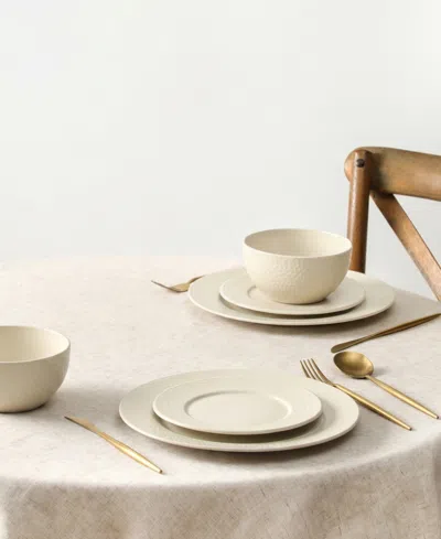Stone Lain Topaz 12pc Dinnerware Set In White