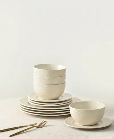 Stone Lain Topaz 12pc Dinnerware Set In White
