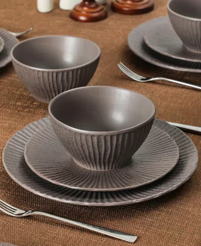 Stone Lain Arlo 12pc Dinnerware Set In Brown