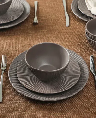 Stone Lain Arlo 12pc Dinnerware Set In Brown