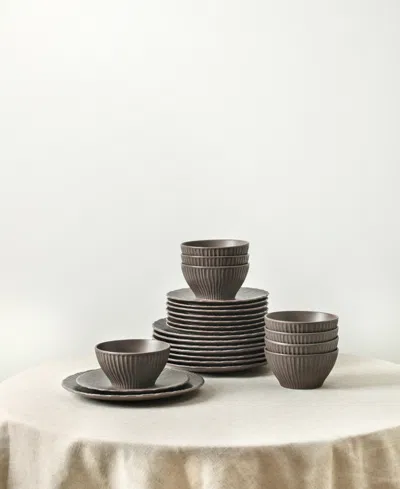 Stone Lain Arlo 12pc Dinnerware Set In Brown