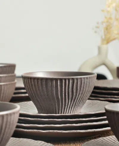 Stone Lain Arlo 12pc Dinnerware Set In Brown