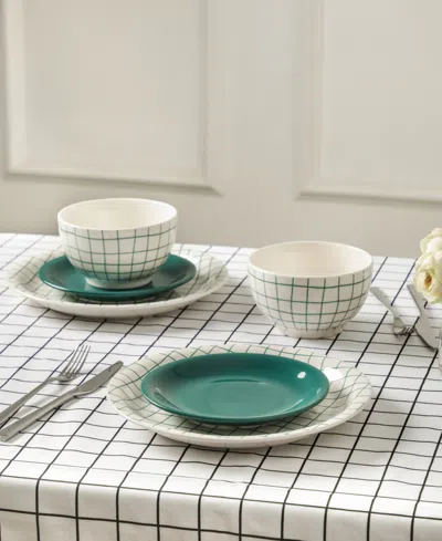 Stone Lain Ash 12pc Dinnerware Set In Green