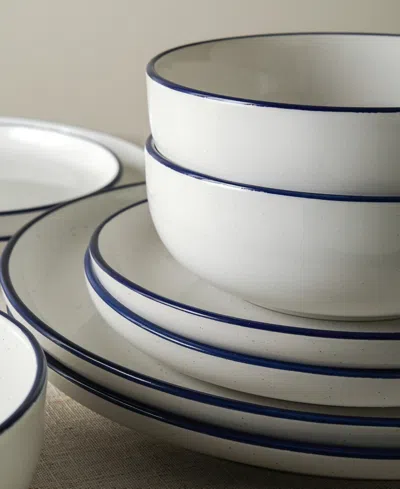 Earth & Clay Ezra 24pc Dinnerware Set In White